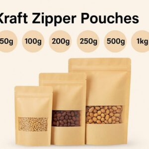 250G - Kraft Paper Bag BROWN - 10 Bags